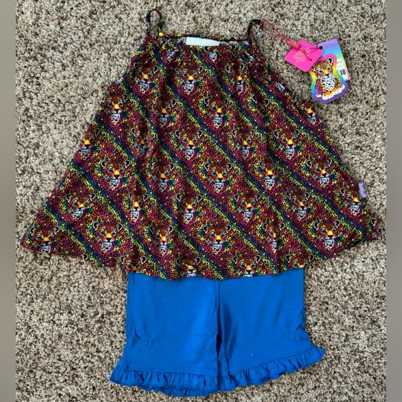 NWT Posh Peanut Kid’s Size 3T / 4T Sleeveless Top Ruffled Short Set | Hunter - Picture 8 of 10
